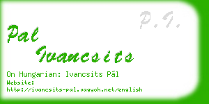 pal ivancsits business card